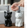 thumbnail image 2 of Lovely Cats Design Ceramic Soap Dispenser Press Pumps Soap Holder For Family Use Bathroom Countertop Organize Decoration, 2 of 9