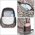 thumbnail image 4 of 17 Inch Lightweight Backpack,PVC Waterproof Oxford Fabric, Ergonomically Designed, with Large Capacity, Leopard Animal Print, 4 of 5