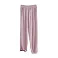 thumbnail image 2 of Azrian Womens Pajamas Summer lightweight Pant Women's Casual Elastic Tie Independence Day Waist Loose Long Pants With Pocket Capris, 2 of 4