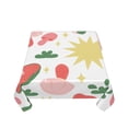 thumbnail image 4 of YFYANG Square Polyester Table Cloth, 54" x 54" Reusable Table Cover Kitchen Dining Room Cute Cartoon Mushroom Doodle Decorative Tablecloths for Tables of 2-4 People, 4 of 8