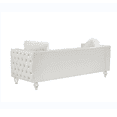 thumbnail image 7 of 2+3 Seat Sofa Set Velvet Crystal Buckle Uphostered Sofa with 4 Plush Pillows, Modern Living Room Couch with Removable Cushion and Crystal Feet, Beige, 7 of 7