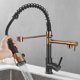 thumbnail image 4 of Grifo de cocina de fácil instalación con salidas de agua multifuncionales, ideal para fregaderos dobles y flexible para limpiar cualquier parte del fregadero, 4 of 5