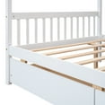 thumbnail image 5 of Bellemave Wood Full Size House Shaped Canopy Bed for Teens, Montessori House Bed with Storage Drawers (White), 5 of 9