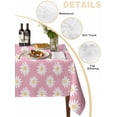 thumbnail image 2 of White Pink Daisy Table Cloth, Spring Summer Floral Botanical Waterproof Tablecloth for Rectangle Tables, Reusable Washable Fabric Table Cover for Restaurant Kitchen Dining Tables 60"x102", 2 of 6