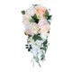 thumbnail image 5 of Ramo de novia de boda, flores de rosas artificiales de novia, ramo de flores falsas de , ramo en cascada Boho rústico, 5 of 9