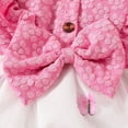 thumbnail image 7 of GYRATEDREAM Infant Baby Girl Party Tulle Dress Toddler Ruffle Long Sleeve Butterfly Print Bow Dress with Headband Kids Cute Spring Summer Fall Birthday Princess Dress Clothes Rose Red for 6M-3T, 7 of 7
