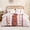 Burnt Orange, variant on 100% Cotton Tufted Duvet Cover Set Queen 3 Pieces Pink Boho Chic Farmhouse Bedding Set with Zipper Closure and Ties Mid Century Modern Comforter Cover All Seasons