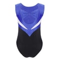 thumbnail image 4 of TiaoBug Kids Girls Gymnastics Tumbling Leotards One Piece Sparkly Ballet Sleeveless Cutout Back Bodysuit Blue 12, 4 of 6