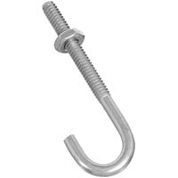 National Hardware 3/16 In. x 2-1/2 In. Zinc J Bolt N232-876 Pack of 10