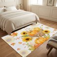 thumbnail image 4 of Area Rugs 3'x5', Thanksgiving Fall Carpet Runner Indoor Outdoor Rugs Home Decor Aesthetic, Watercolor Pumpkin Sunflowers Maple Leaf Non Slip Mats Washable Accent Rug for Living Room Bedroom, 4 of 8