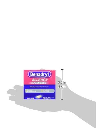 Benadryl Allergy Liqui-Gels Dye-Free, 24 Liqui-Gels (Pack of 4)
