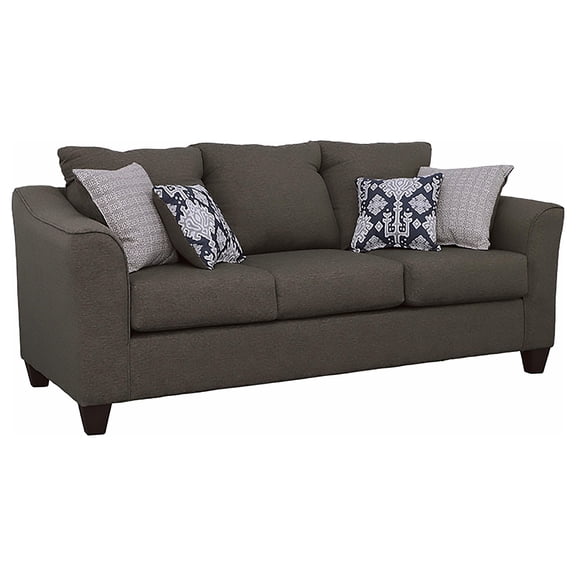 Salizar Upholstered Flared Arm Sofa Charcoal Grey