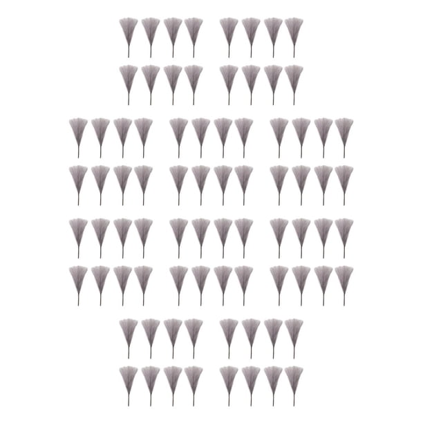 Billuyoard 8x Elegante decoración de pastos de pampa artificiales para interiores y exteriores Plantas de pastos de pampa falsos ecológicos Gris Gris degradado >45cm 10Conjunto