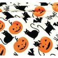 thumbnail image 2 of Serafina Home Halloween Throw Blanket: Fuzzy Black Cats and Jack O Lantern Pumpkin Print on Velvet Fleece for Sofa Bed Couch Chair Dorm, 2 of 7