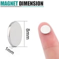 thumbnail image 2 of Shiyou-10 0 Pcs Aimant Néodyme, 8 x 1mm Petits Aimants Forts Aimants Disques Ronds, Aimants Terres Rares Forts pour Réfrigérateur Industriel Tableau Blanc, 2 of 4