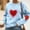 Light Blue, variant on GuzomFashion Womens Gray Casual Heart Graphic Sweatshirt - 100% Polyester Crew Neck Long Sleeve, Relaxed Fit Soft Wrinkle-Resistant Valentine's Day Top,Size L