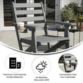 thumbnail image 5 of Flash Furniture Tolleson Commercial Grade Adirondack Dining Chair Gray (LEHMP203710GRY), 5 of 11