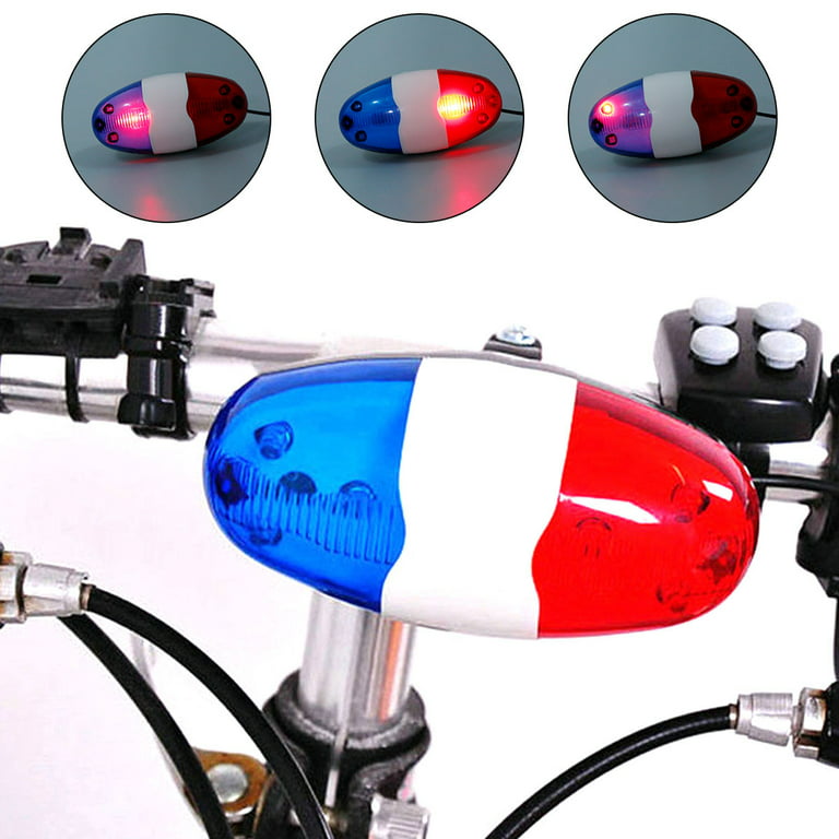 Fyeme Bicycle Police Lights and Siren, Bicycle Police Sound Light, Bicycle  Police Siren Bell, Electronic Horn Bike Led Light Present for Your Children  ( Batteries Not Included) 