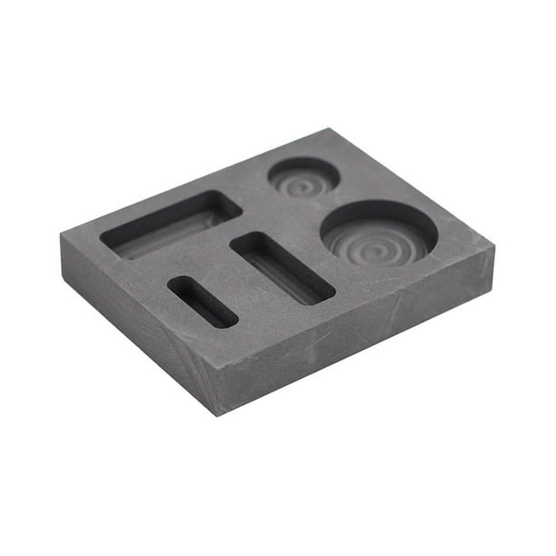 SIEYIO Graphite Ingot Mold Crucible Mould for Gold Silver Copper Brass Aluminum Metal Melting