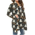 thumbnail image 6 of Drses‌‌ ‌‌‌‌‌‌‌‌‌‌‌‌Women's Halloween Pumpkin Print Cardigan - Long Sleeve Open Front Lightweight Coat, 6 of 6