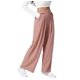 thumbnail image 3 of Pantalones de Traje Anchos para Mujer, Holgados, de Cintura Alta Elástica, Informales, Largos, Color Rosa, Talla XS, 3 of 7