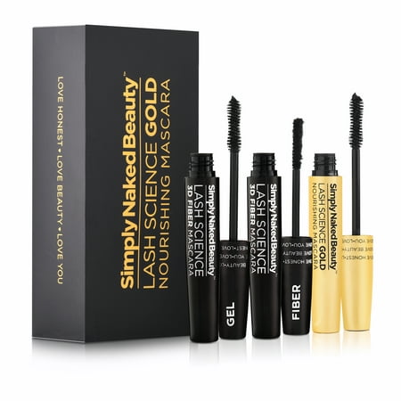 3D Fiber Lash Mascara with Growth Enhancing Serum by Simply Naked Beauty. Castor Oil Lash Growth Mascara. Organic & hypoallergenic ingredients. Waterproof, smudge proof & last all day. Midnight (Best Organic Mascara Reviews)