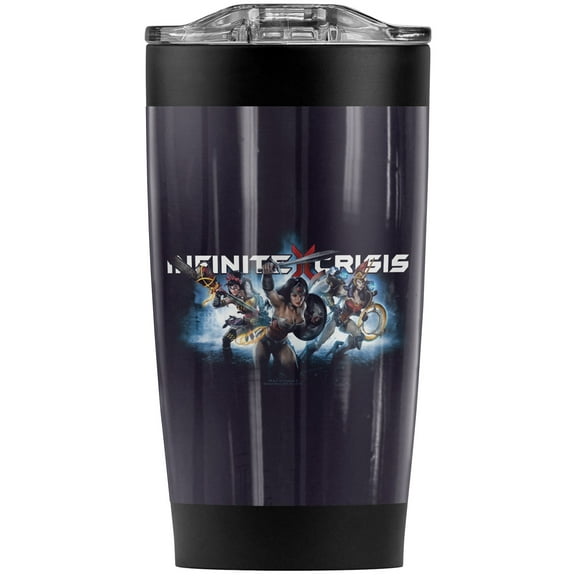 Infinite Crisis Blue Stainless Steel Tumbler 20 oz Coffee Travel Mug/Cup, Vacuum Insulated & Double Wall with Leakproof Sliding Lid | Great for Hot Drinks and Cold Beverages