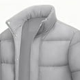thumbnail image 5 of Men's Jacket Oversized Splice Quilted Lightweight Puffer Jacket Stand Collar Jacket Zipper Pockets Casual Padded Coat, 5 of 5