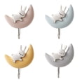 thumbnail image 6 of 2PCS Adhesive Coat Hooks Key Holders,Creative Adhesive Cute Rabbit Key Hooks for Bathroom Dormitory Kitchen,Home Storage Utility Wall Decorations for Hanging Hat,Key,Towel,Scarf,Bags,Punch Free, 6 of 7