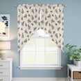 thumbnail image 6 of Swag Valance Curtains for Windows, Nautical Vintage Light Filtering Kitchen Curtains with Rod Pocket, Wooden Boards Anchor Sailing Retro Window Treatment Valances for Living Room, 28x36 - 2 PCS, 6 of 9