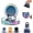 Silver, variant on Electric Magnetic Wireless Charging Car Phone Mount, 360 Rotation RGB Light Auto Clamping Holder(Orange)