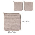 thumbnail image 3 of Double Sided Cleaning Towels, 3-Pack Thickened Dish Cloths, Super Absorbent Kitchen Rags, Lint-Free, Quick Dry, Reusable, Brown, Household Cleaning Essentials, 3 of 7