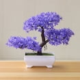 thumbnail image 7 of Artificial Potted Plant, Purple Faux Tree with Flexible Branches, Realistic Plastic Greenery for Home Decor, Table Centerpiece, Living Room, Workspace Desk (5 Pcs), 7 of 7