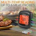thumbnail image 2 of NutriChef Smart Bluetooth BBQ Thermometer W/ Travel Zip Case, Stainless W/ 2 Temperature Probes, 2 of 8