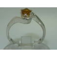 thumbnail image 3 of LBG British Made 18k White Gold Natural Citrine Womens Engagement Ring - 33 size options - Size 10.25, 3 of 5