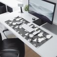 thumbnail image 2 of Long Mouse Pads for Desk,Ghostly Boo Halloween Pattern Desk Mats on Top Of Desks, Desk Mouse Pad Extra Large with 3mm Non-Slip Base and Stitched Edge for Gaming,Office,Work,Home 31.5"x11.8", 2 of 6