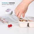 thumbnail image 3 of 1 Pce Contenants à Collation, Boîte à Lunch Bento Divisée avec Couvercles Transparents, Contenants à Repas Réutilisables pour Adultes, Sans BPA, 4 Compartiments Contenants de Stockage Alimentaire pour Personnes Travail Voyage, Bleu, 3 of 5