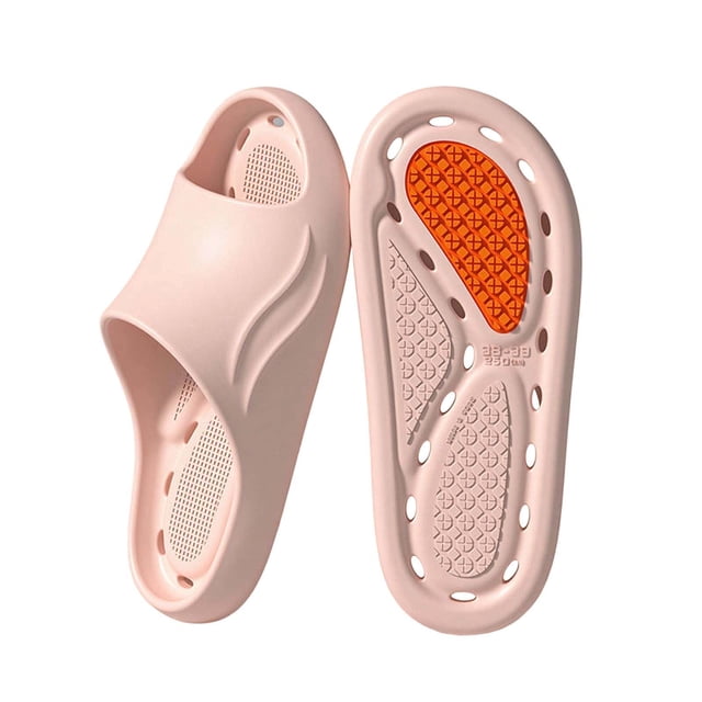 Cozy Water Slide In Home Slippers For Couples Open Toe Indoor Bath Spa Slippers With Sole