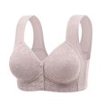 thumbnail image 3 of EliteGoogv Front Closure Bras For Women Wireless Bras For Women Full Coverage Bras For Women Seamless Stylish Pattern Womens Bras Comfort Fit Everyday Bras For Women Grey 2XL, 3 of 7