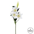 thumbnail image 2 of Vickerman 36 Pieds' Lily Spray Artificiel Toucher Réel en Blanc/jaune (Ensemble de 2), 2 of 3