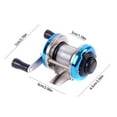 thumbnail image 3 of Fishing Reel Metal Angling Reel Light Weight Baitcasting Reels with Cord for Boats Rock Fishing Beach Lake River Angling, 3 of 9
