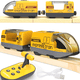 thumbnail image 1 of HYPERLIVING Tren de Madera Motorizado, Tren de Control Remoto con Conexión Magnética, Trenes Locomotoras Que Funcionan con Baterías para Niños Pequeños, Compatible con Thomas, Brio, Chuggington, 1 of 8