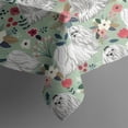 thumbnail image 5 of Maltese Dog and Flower Floral Square Tablecloth,Waterproof Square Table Cover,Wipeable Spillproof Washable Table Cover for Home Kitchen Party Decor 42"X42"(107x107cm), 5 of 6