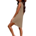 thumbnail image 6 of GUACER Womens Summer Swimwear Coverup Sleeveless Collared V Neck Mini Dress Casual Beach Cover Up, 6 of 9
