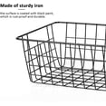 thumbnail image 3 of NOGIS 1 Pack Freezer Baskets Storage Bins Organizer, Refrigerator Farmhouse Wire Storage Baskets, Household Bin Basket with Handles for Kitchen Cabinets, Pantry, Freezer, Closets (Black Large), 3 of 7