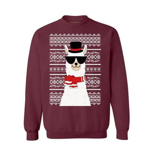 Awkward Styles - Awkward Styles Ugly Xmas Sweatshirt Christmas Llama ...