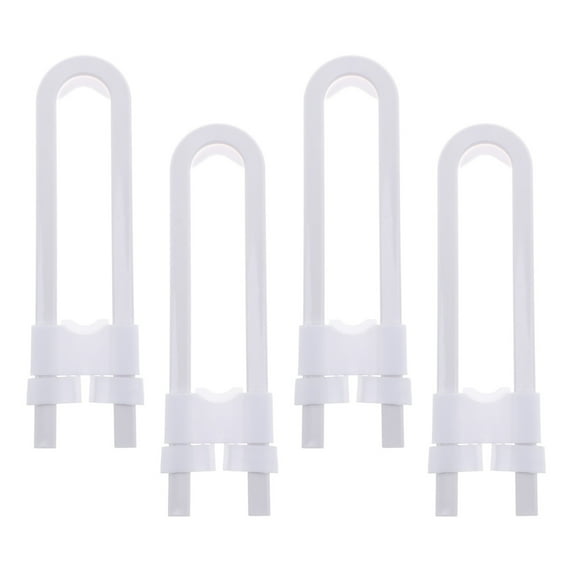 SEWOART Cabinet Lock White U Shaped Adjustable Lock for Sliding Knobs No Drilling