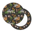 thumbnail image 2 of Balery Farm Animals 2 Fundas de asiento para taburete de bar redondo de tela de terciopelo ajustables que protegen de arañazos y manchas para sillas de 14 a 17 pulgadas.-12 inch, 2 of 7