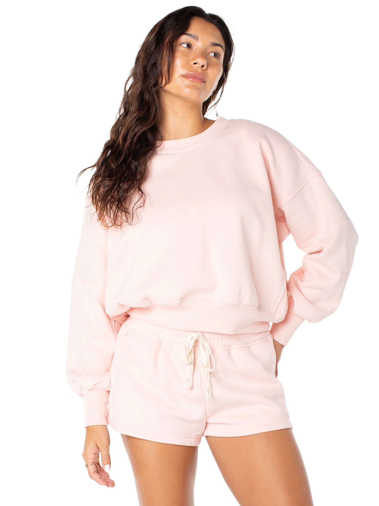 Celebrity Pink Women's and Women's Plus Oversized Boyfriend Sweatshirt, Sizes XS-4X