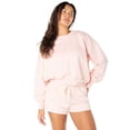 thumbnail image 5 of Celebrity Pink Women's and Women's Plus Oversized Boyfriend Sweatshirt, Sizes XS-4X, 5 of 16